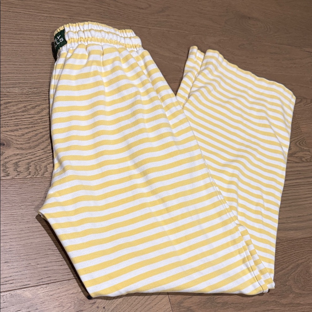 Daily drills Yellow and White Striped Pants